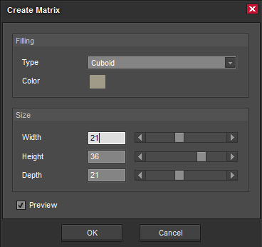 Qubicle Constructor - Create Matrix